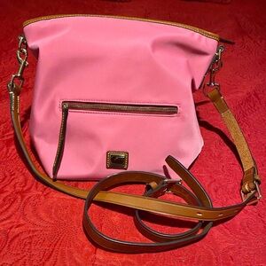 Dooney & Bourke Pink and Brown Crossbody Bag